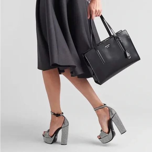 EUC PRADA Embellished satin platform sandals $2,100 39 - Picture 3 of 17